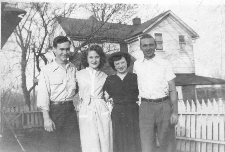 scan0039.jpg - Melvin, Betty, Virginia and Dean - Around 1950