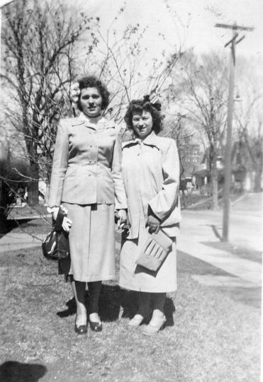 scan0022.jpg - Shirley and Virginia around 1946