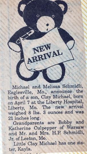 scan0021.jpg - Birth announcement - Warsaw, MO  @ 1993